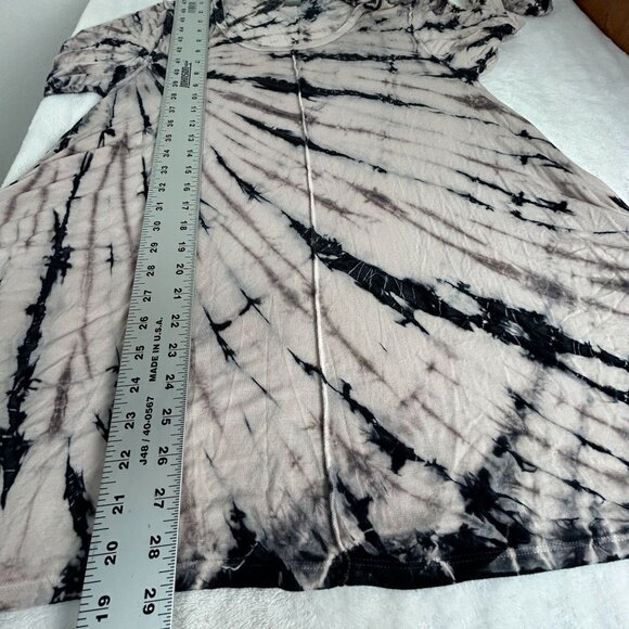 Neiman Marcus Womens Tie-Dye Long Sleeve Asymmetrical Tunic Top Medium Stretch - Picture 7 of 7